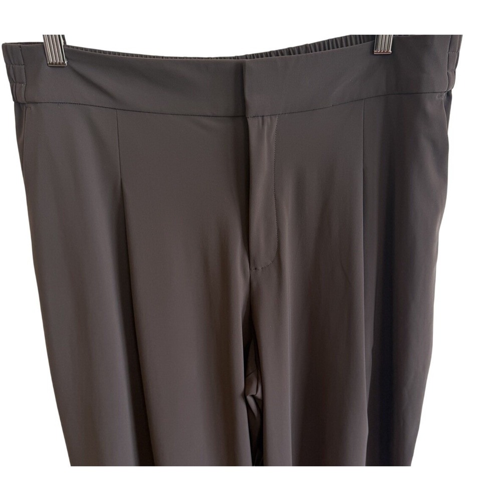 Athleta Truffle Brown High Rise Wide Leg Pleated Pinnacle Trouser Pants Size 14 - Picture 4 of 9